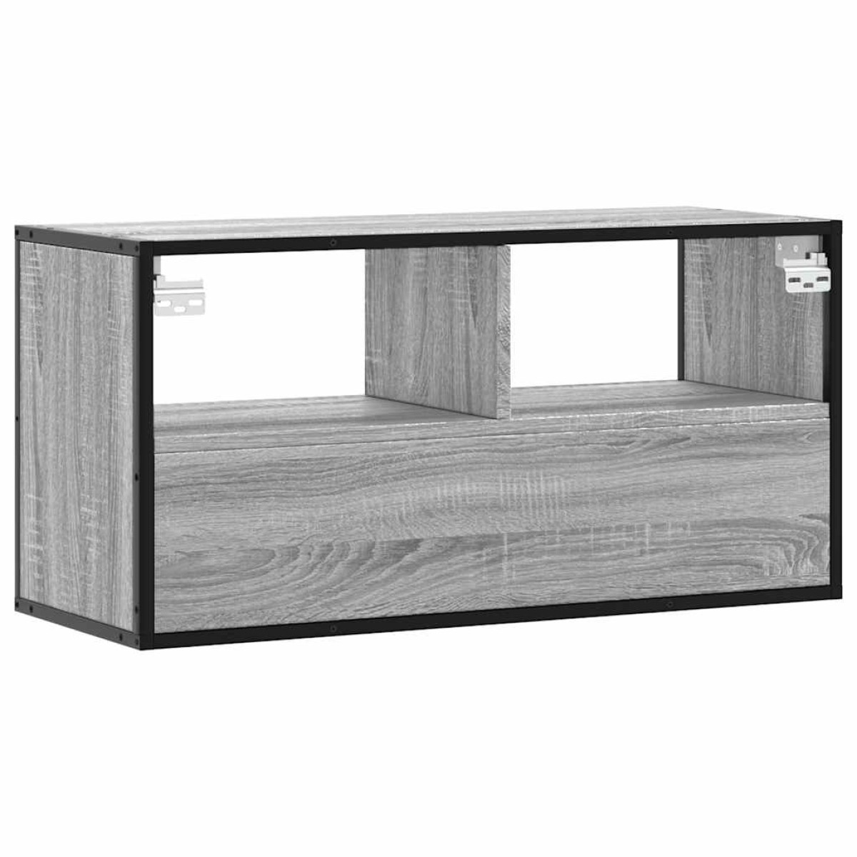 vidaXL Έπιπλο Τηλεόρασης Γκρι Sonoma 80x31x39,5 εκ. Επεξ.Ξύλο/Μέταλλο