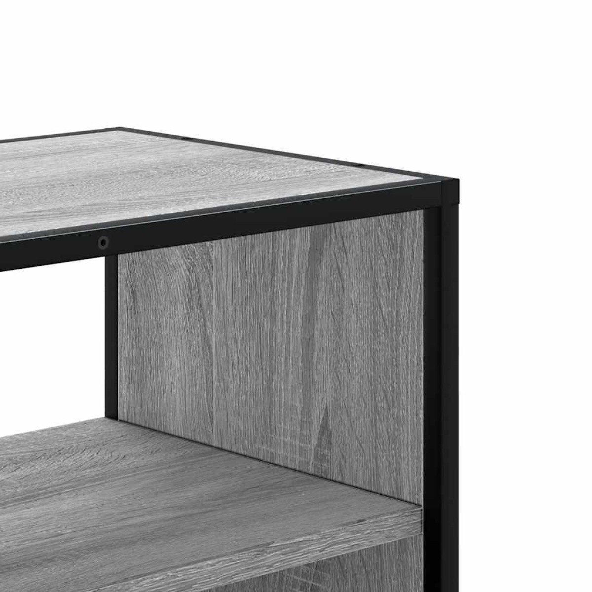 vidaXL Έπιπλο Τηλεόρασης Γκρι Sonoma 80x31x39,5 εκ. Επεξ.Ξύλο/Μέταλλο