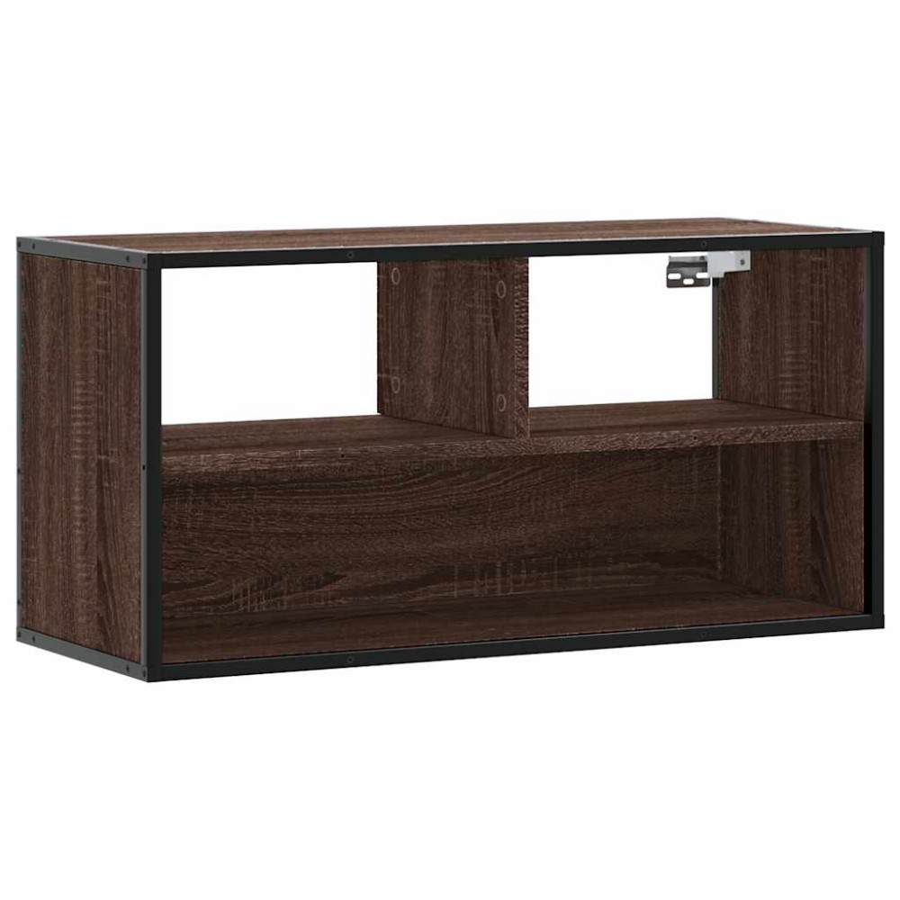 vidaXL Έπιπλο Τηλεόρασης Καφέ Δρυς 80x31x39,5 εκ Επεξ.Ξύλο/Μέταλλο