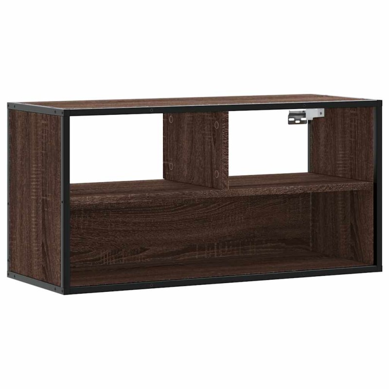 vidaXL Έπιπλο Τηλεόρασης Καφέ Δρυς 80x31x39,5 εκ Επεξ.Ξύλο/Μέταλλο