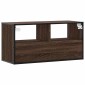 vidaXL Έπιπλο Τηλεόρασης Καφέ Δρυς 80x31x39,5 εκ Επεξ.Ξύλο/Μέταλλο