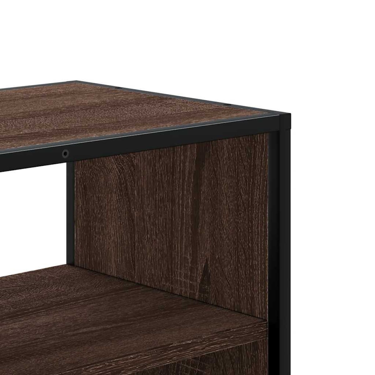 vidaXL Έπιπλο Τηλεόρασης Καφέ Δρυς 80x31x39,5 εκ Επεξ.Ξύλο/Μέταλλο