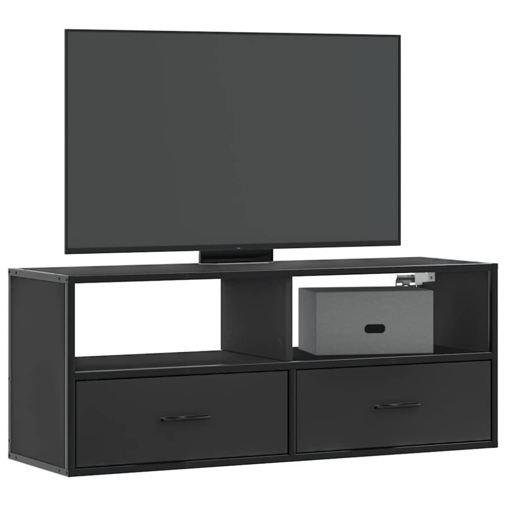 vidaXL Έπιπλο Τηλεόρασης Μαύρο 100x31x39,5 εκ. Επεξεργ. Ξύλο / Μέταλλο