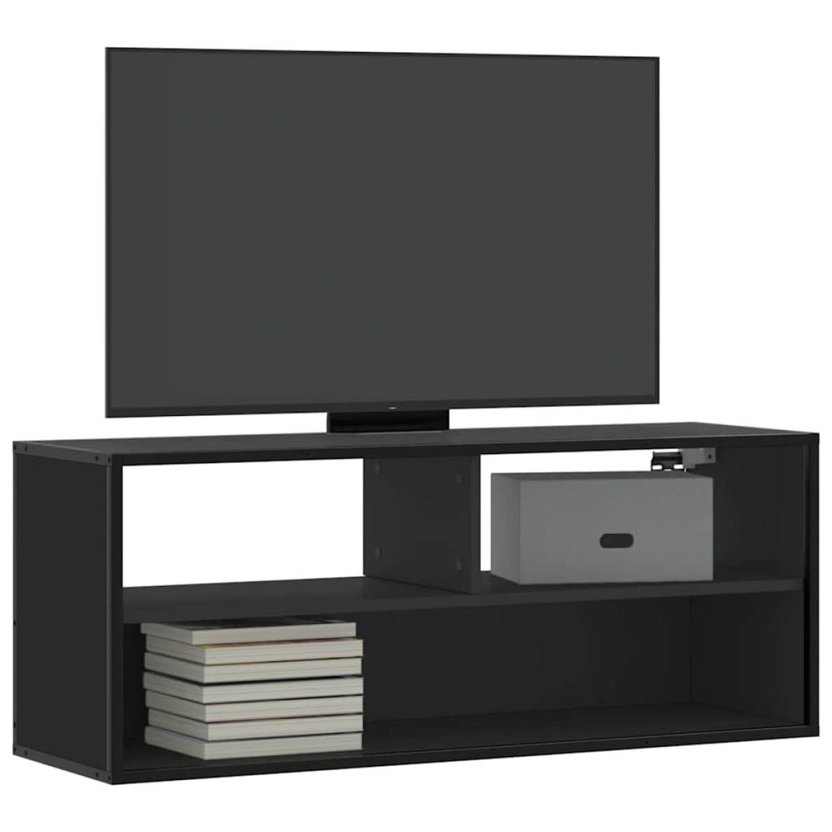 vidaXL Έπιπλο Τηλεόρασης Μαύρο 100x31x39,5 εκ. Επεξεργ. Ξύλο / Μέταλλο