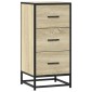 vidaXL Συρταριέρα Sonoma Δρυς 35,5x35x76 εκ. Επεξ. Ξύλο + Μέταλλο