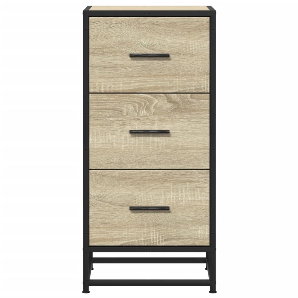 vidaXL Συρταριέρα Sonoma Δρυς 35,5x35x76 εκ. Επεξ. Ξύλο + Μέταλλο