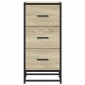 vidaXL Συρταριέρα Sonoma Δρυς 35,5x35x76 εκ. Επεξ. Ξύλο + Μέταλλο