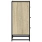 vidaXL Συρταριέρα Sonoma Δρυς 35,5x35x76 εκ. Επεξ. Ξύλο + Μέταλλο