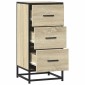 vidaXL Συρταριέρα Sonoma Δρυς 35,5x35x76 εκ. Επεξ. Ξύλο + Μέταλλο