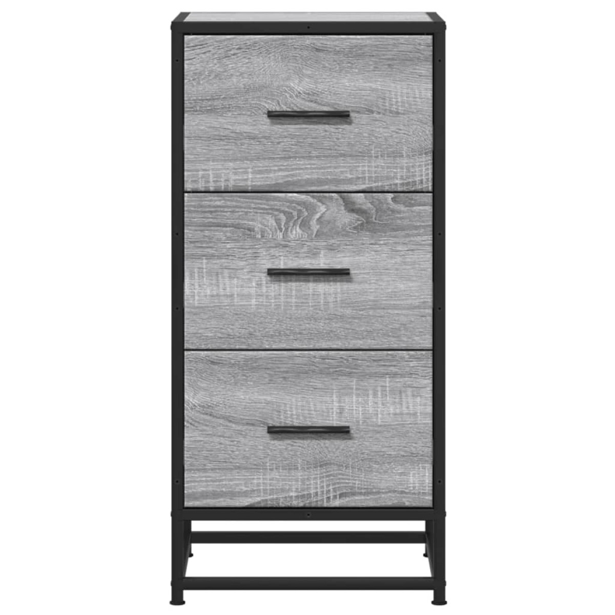 vidaXL Ραφιέρα Γκρι Sonoma 35,5x35x76 εκ. Επεξ. Ξύλο + Μέταλλο