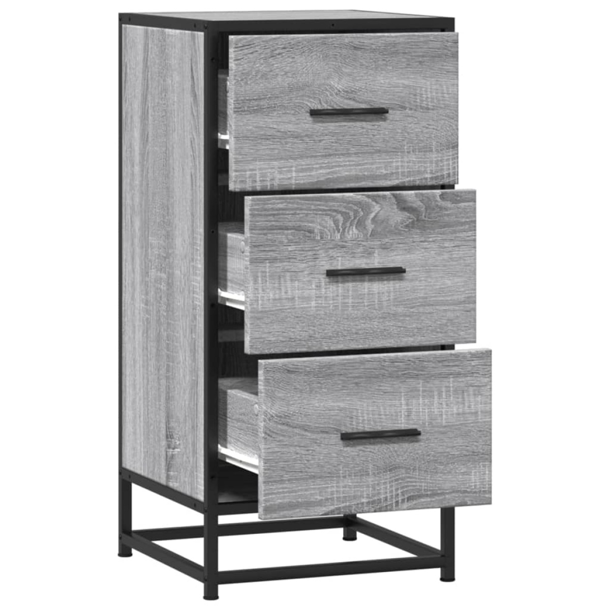 vidaXL Ραφιέρα Γκρι Sonoma 35,5x35x76 εκ. Επεξ. Ξύλο + Μέταλλο