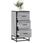 vidaXL Ραφιέρα Γκρι Sonoma 35,5x35x76 εκ. Επεξ. Ξύλο + Μέταλλο