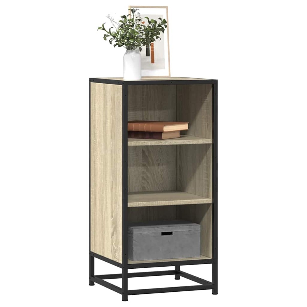 vidaXL Συρταριέρα Sonoma Δρυς 35,5x35x76 εκ. Επεξ. Ξύλο + Μέταλλο