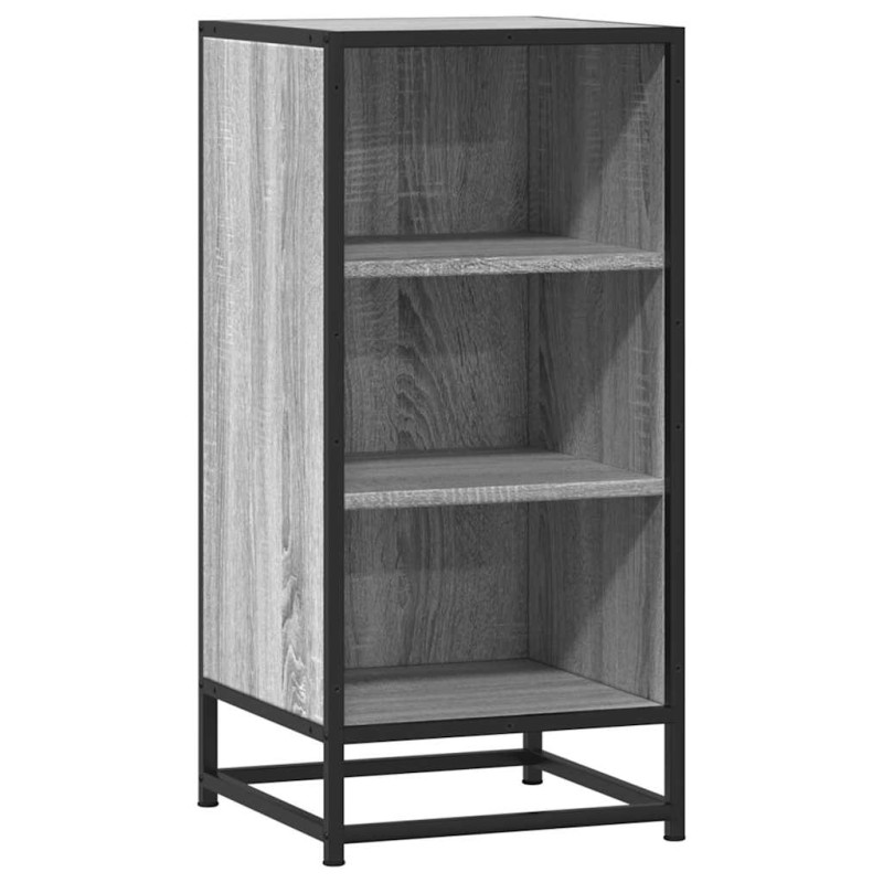vidaXL Ραφιέρα Γκρι Sonoma 35,5x35x76 εκ. Επεξ. Ξύλο + Μέταλλο