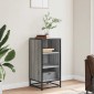 vidaXL Ραφιέρα Γκρι Sonoma 35,5x35x76 εκ. Επεξ. Ξύλο + Μέταλλο