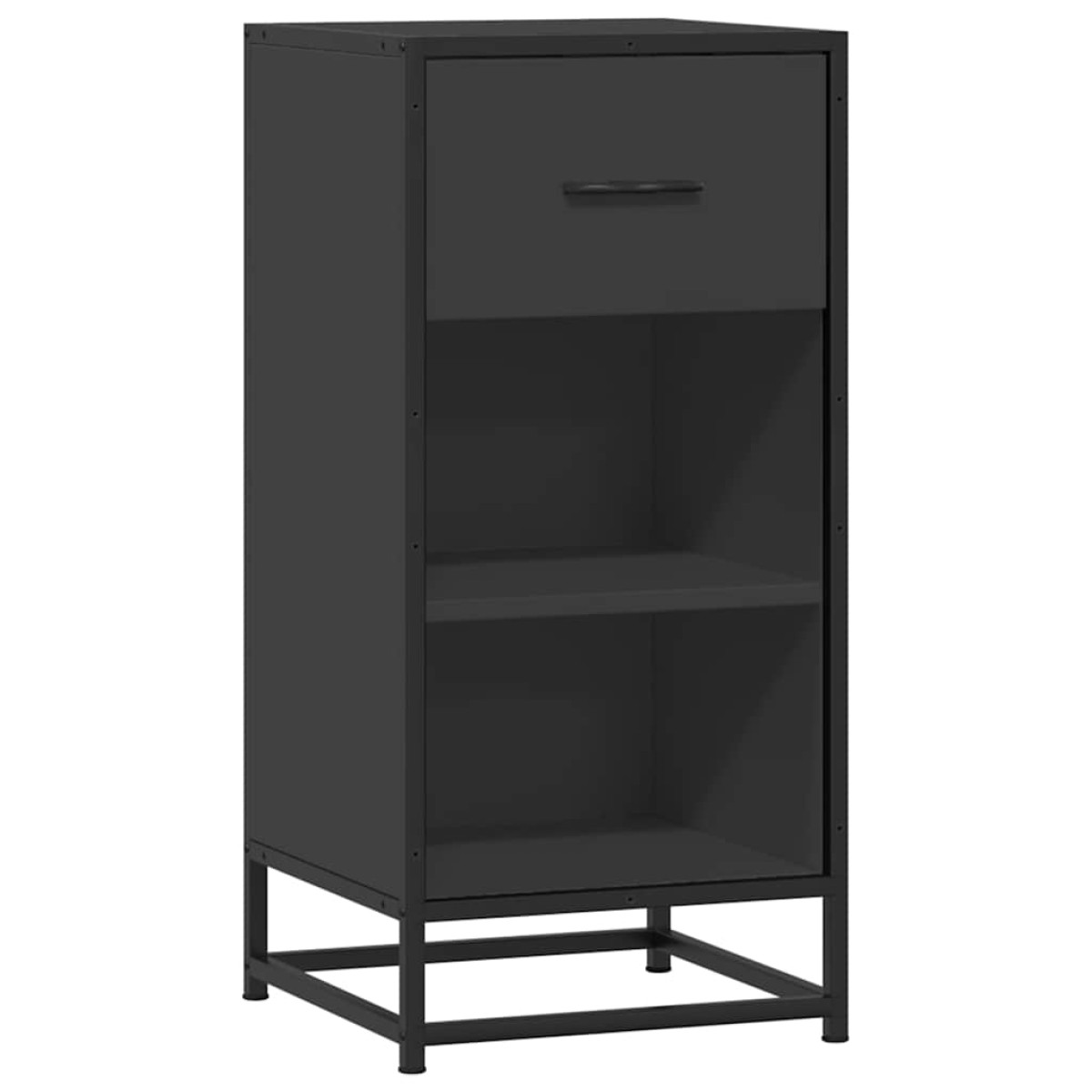 vidaXL Ραφιέρα Καφέ Δρυς 35,5x35x76 εκ. Επεξ. Ξύλο + Μέταλλο