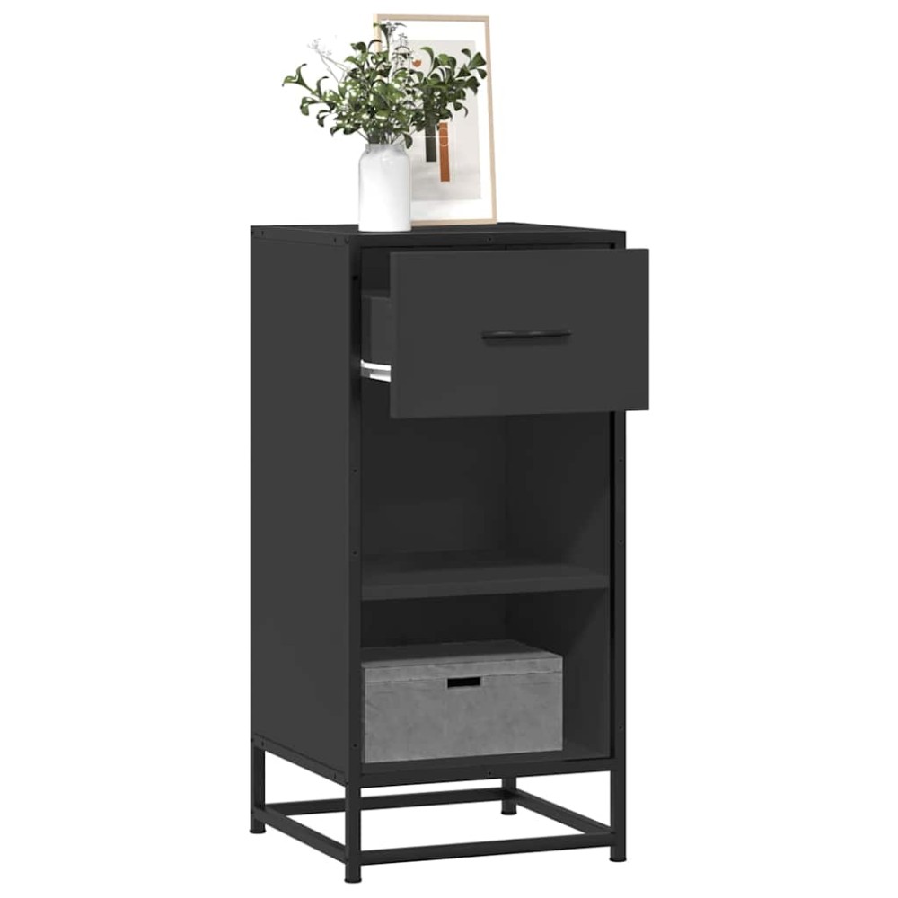 vidaXL Ραφιέρα Καφέ Δρυς 35,5x35x76 εκ. Επεξ. Ξύλο + Μέταλλο