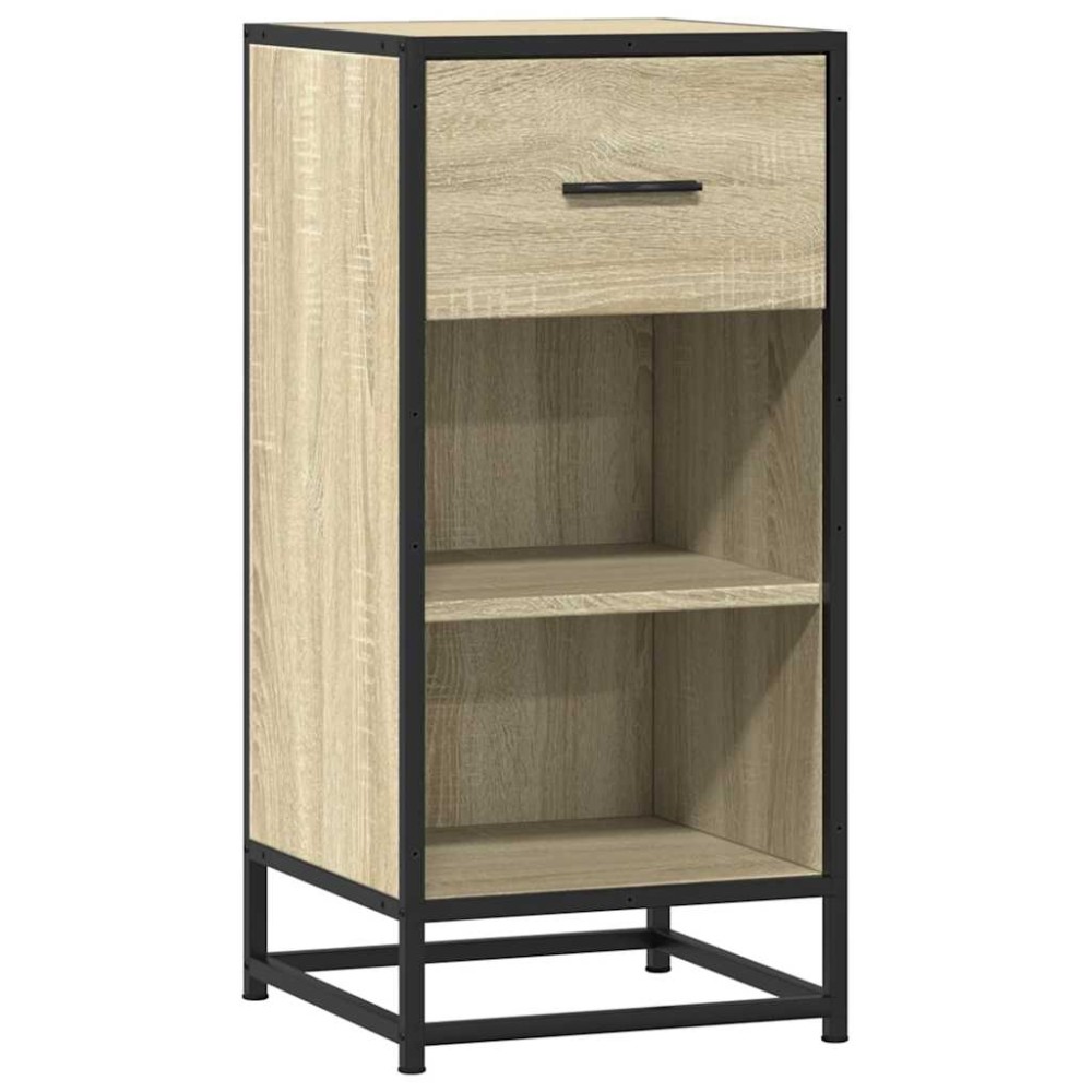 vidaXL Συρταριέρα Sonoma Δρυς 35,5x35x76 εκ. Επεξ. Ξύλο + Μέταλλο