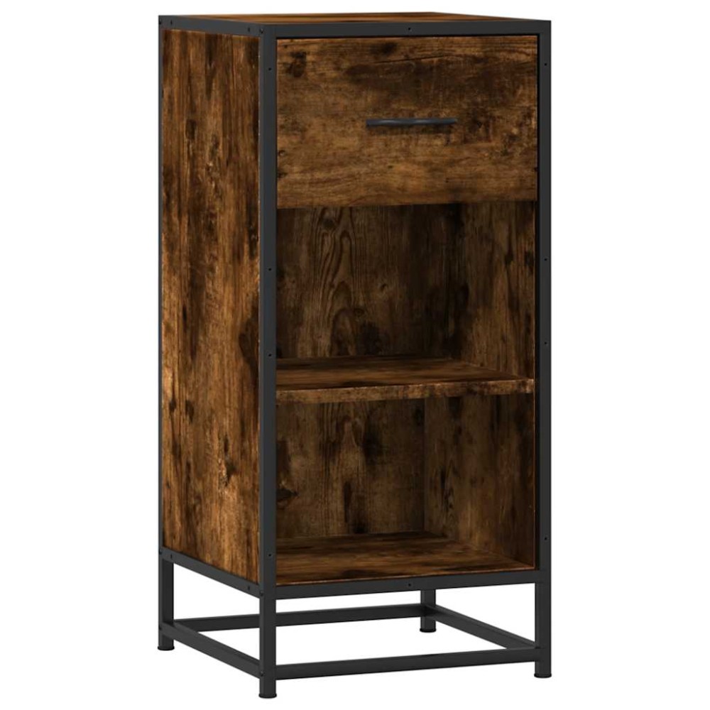vidaXL Ραφιέρα Καπνιστή Δρυς 35,5x35x76 εκ. Επεξ. Ξύλο + Μέταλλο