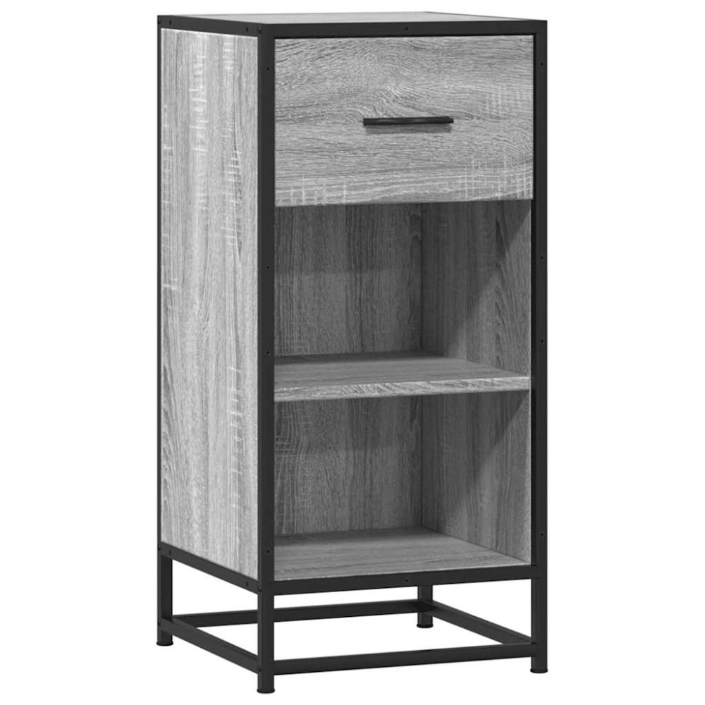 vidaXL Ραφιέρα Γκρι Sonoma 35,5x35x76 εκ. Επεξ. Ξύλο + Μέταλλο