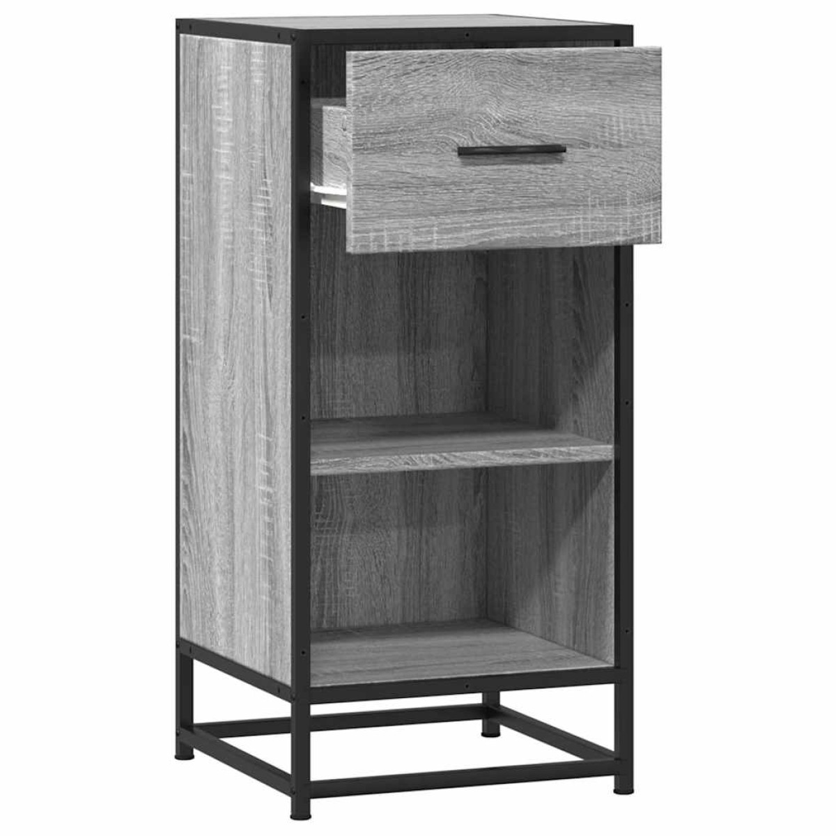 vidaXL Ραφιέρα Γκρι Sonoma 35,5x35x76 εκ. Επεξ. Ξύλο + Μέταλλο