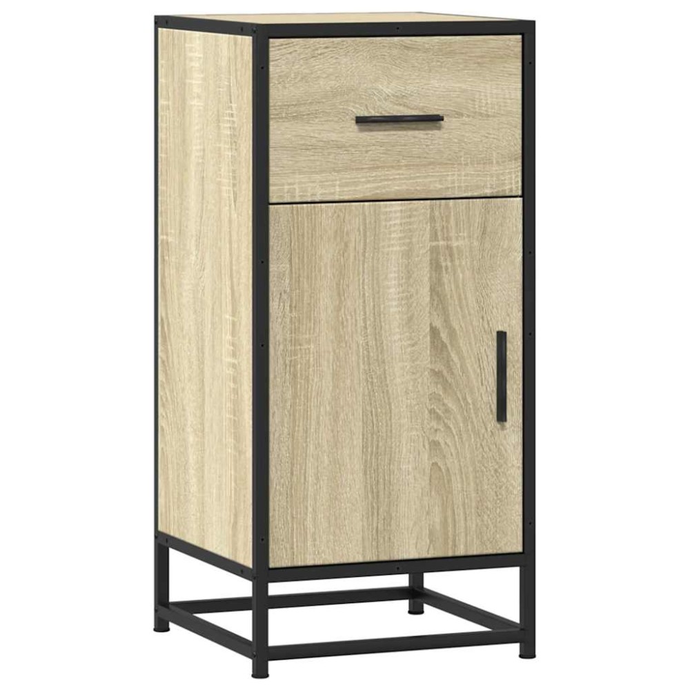vidaXL Συρταριέρα Sonoma Δρυς 35,5x35x76 εκ. Επεξ. Ξύλο + Μέταλλο