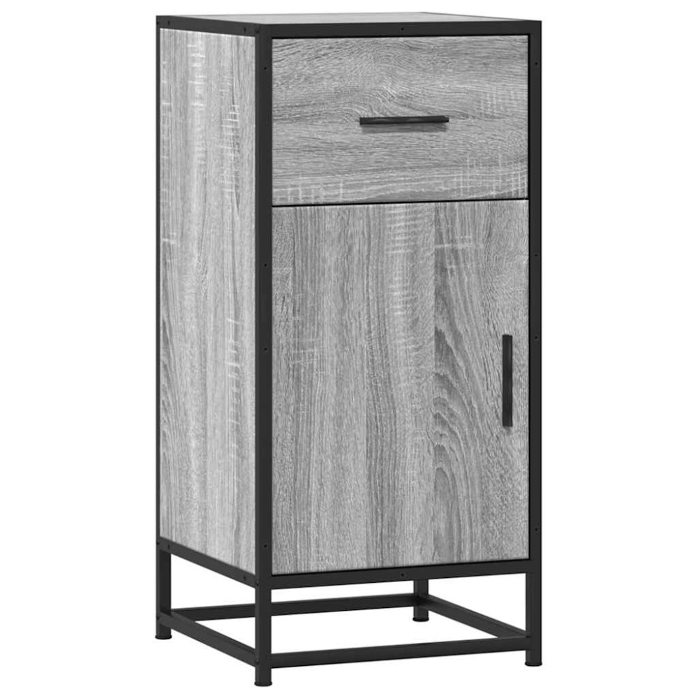 vidaXL Ραφιέρα Γκρι Sonoma 35,5x35x76 εκ. Επεξ. Ξύλο + Μέταλλο