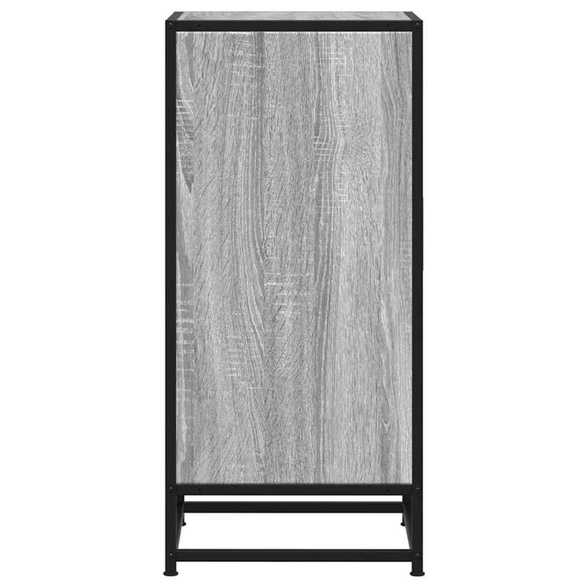 vidaXL Ραφιέρα Γκρι Sonoma 35,5x35x76 εκ. Επεξ. Ξύλο + Μέταλλο