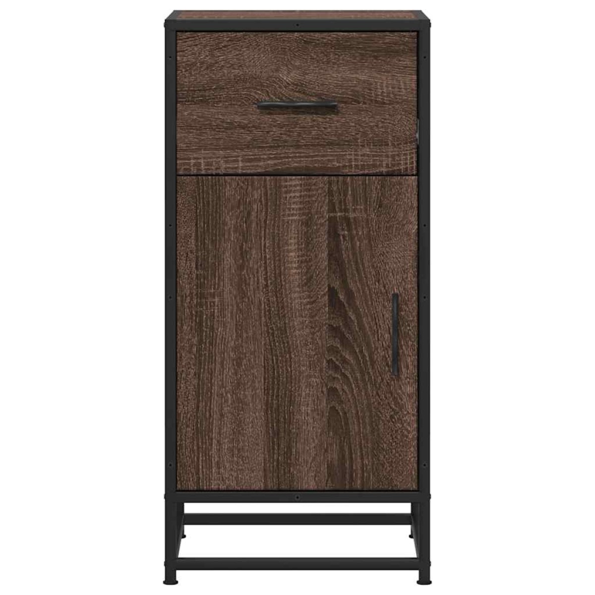 vidaXL Ραφιέρα Καφέ Δρυς 35,5x35x76 εκ. Επεξ. Ξύλο + Μέταλλο