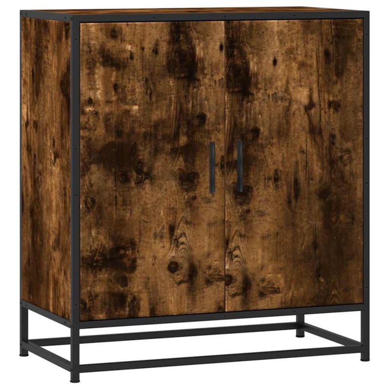 vidaXL Sideboard Καπνιστή βελανιδιά Κατασκευασμένο ξύλο και μέταλλο