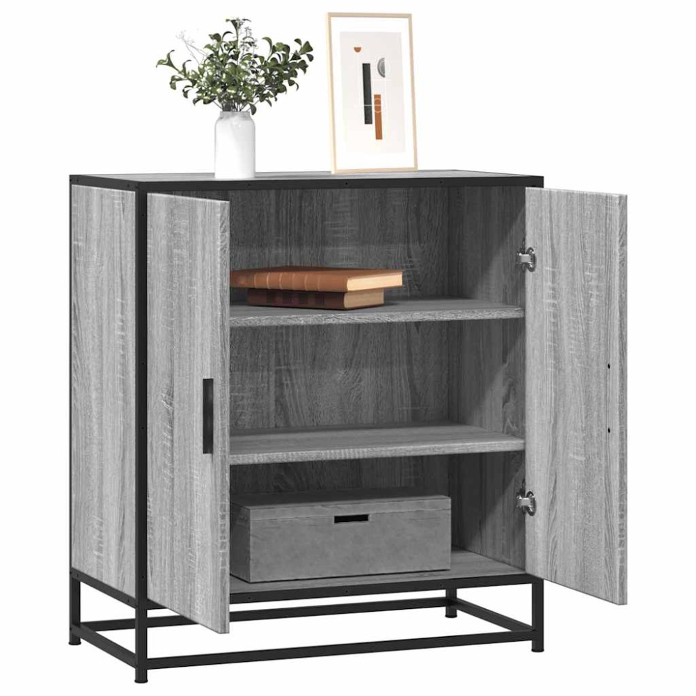 vidaXL Sideboard Sonoma Oak 68x35x76cm Κατασκευασμένο ξύλο και μέταλλο