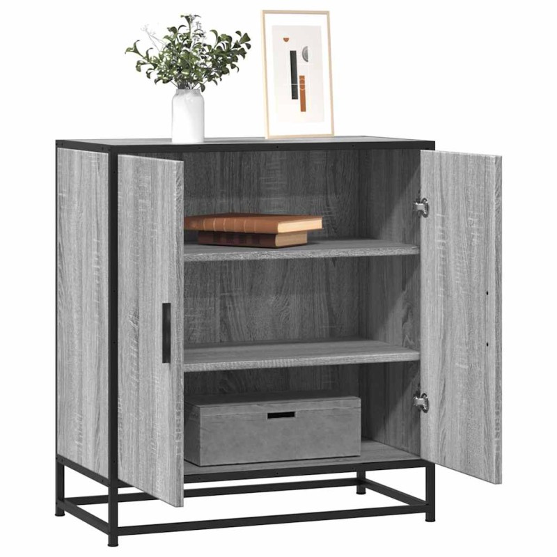 vidaXL Sideboard Sonoma Oak 68x35x76cm Κατασκευασμένο ξύλο και μέταλλο