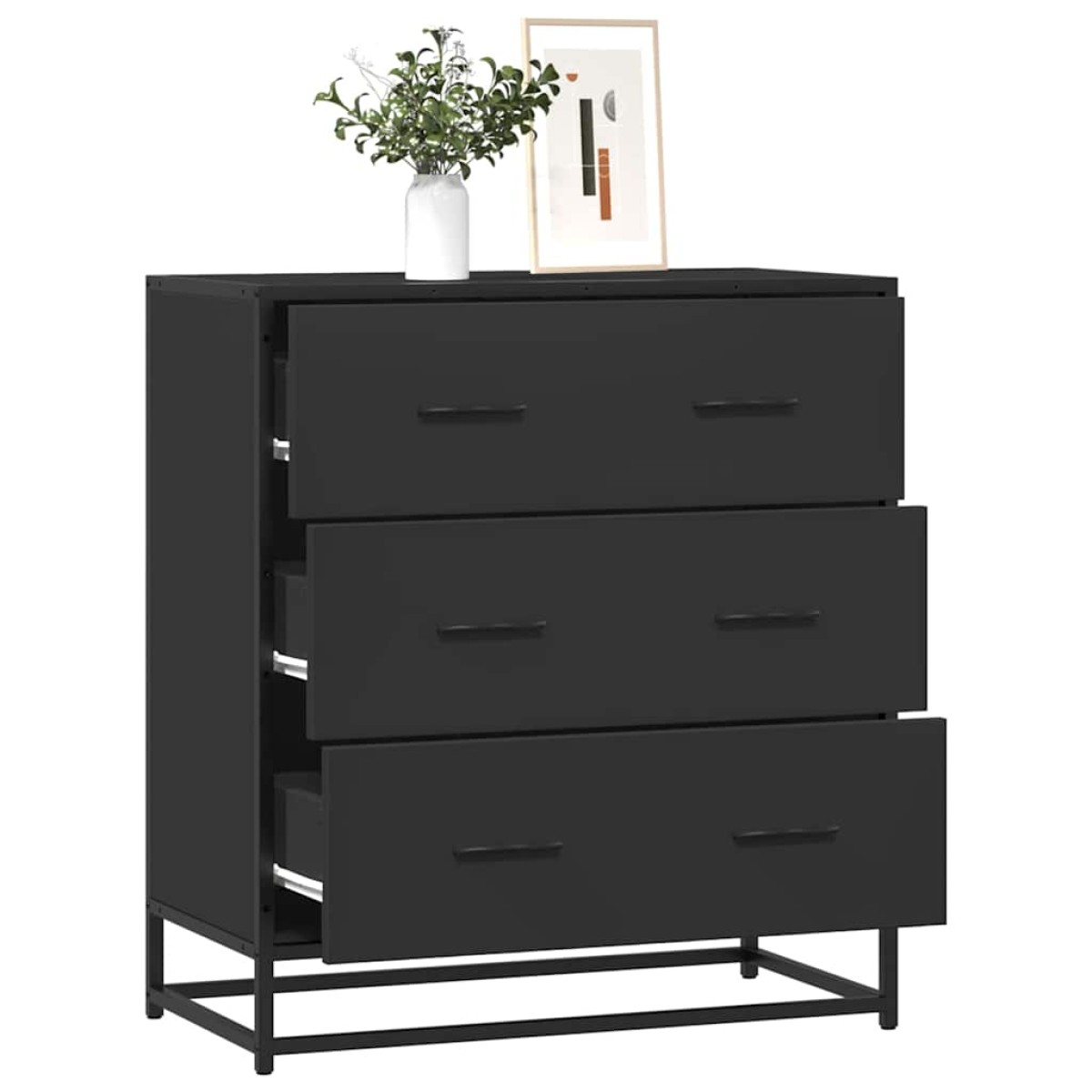 vidaXL Ραφιέρα Καφέ Δρυς 68x35x76 εκ. Επεξ. Ξύλο + Μέταλλο