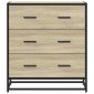 vidaXL Sideboard Sonoma Oak 68x35x76cm Κατασκευασμένο ξύλο και μέταλλο