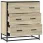 vidaXL Sideboard Sonoma Oak 68x35x76cm Κατασκευασμένο ξύλο και μέταλλο