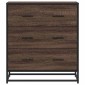 vidaXL Sideboard καφέ δρυς 68x35x76 cm Κατασκευασμένο ξύλο και μέταλλο