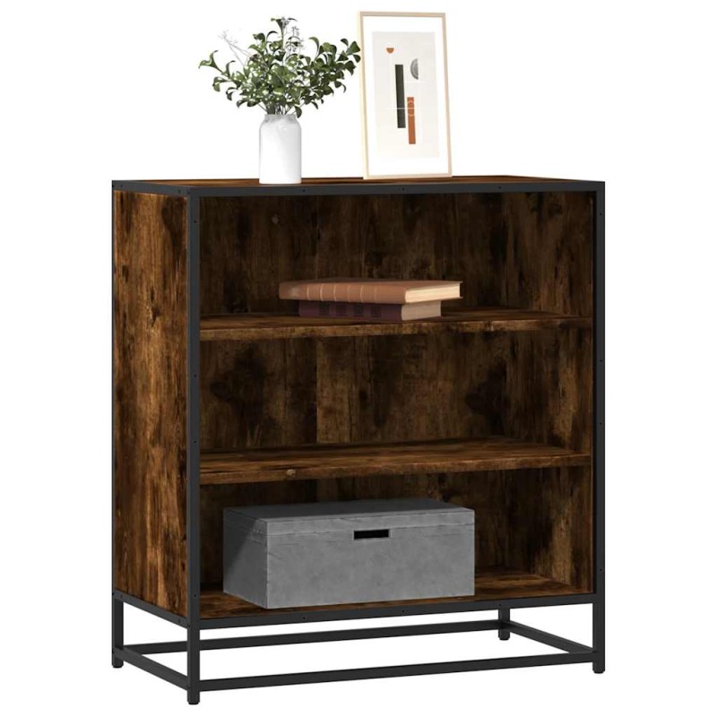 vidaXL Sideboard Καπνιστή βελανιδιά Κατασκευασμένο ξύλο και μέταλλο