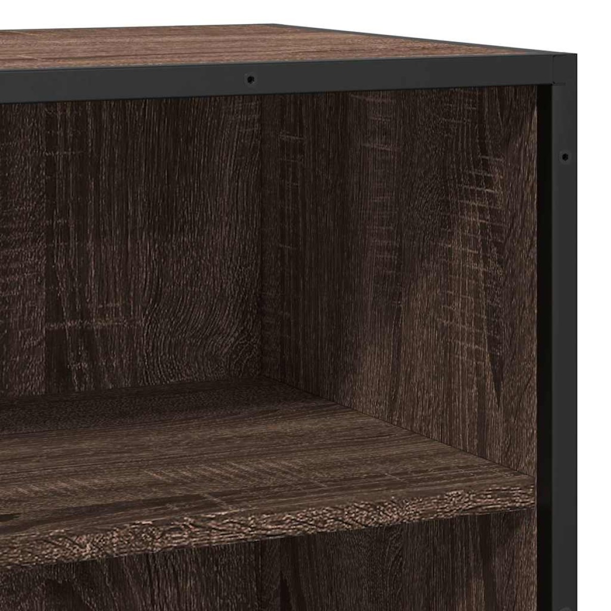 vidaXL Sideboard καφέ δρυς 68x35x76 cm Κατασκευασμένο ξύλο και μέταλλο