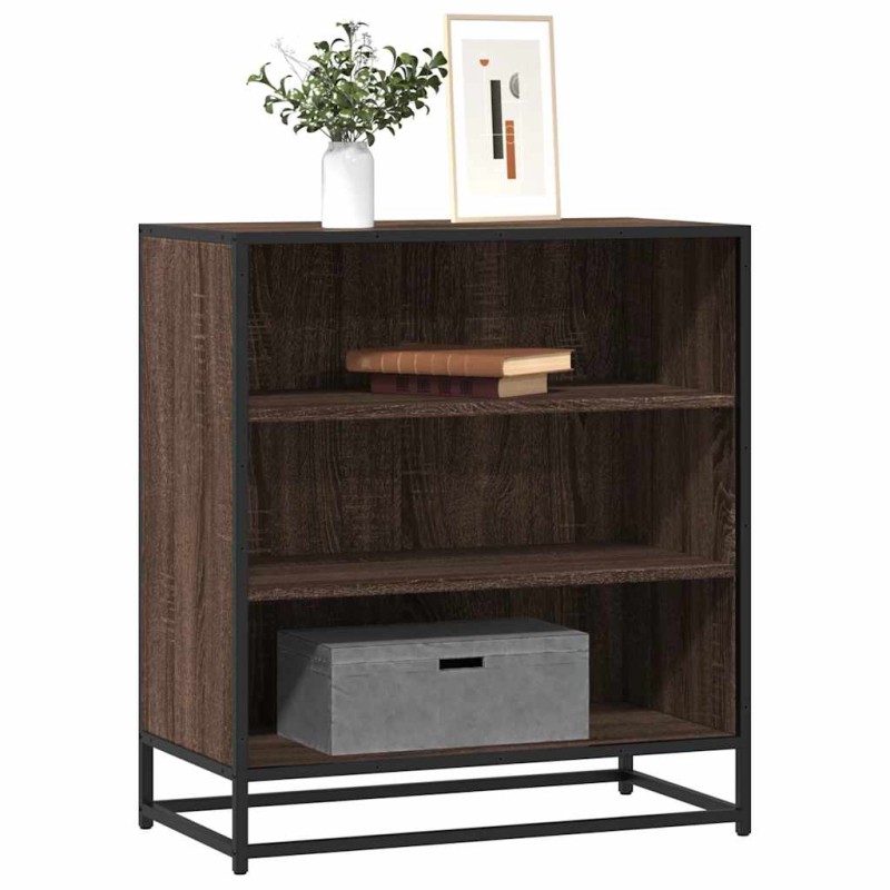 vidaXL Sideboard καφέ δρυς 68x35x76 cm Κατασκευασμένο ξύλο και μέταλλο