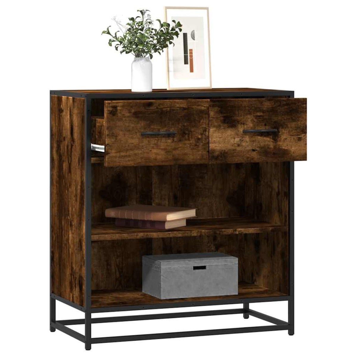 vidaXL Ντουλάπι Καπνιστή Δρυς 68x35x76 εκ. από Επεξεργασμένο Ξύλο