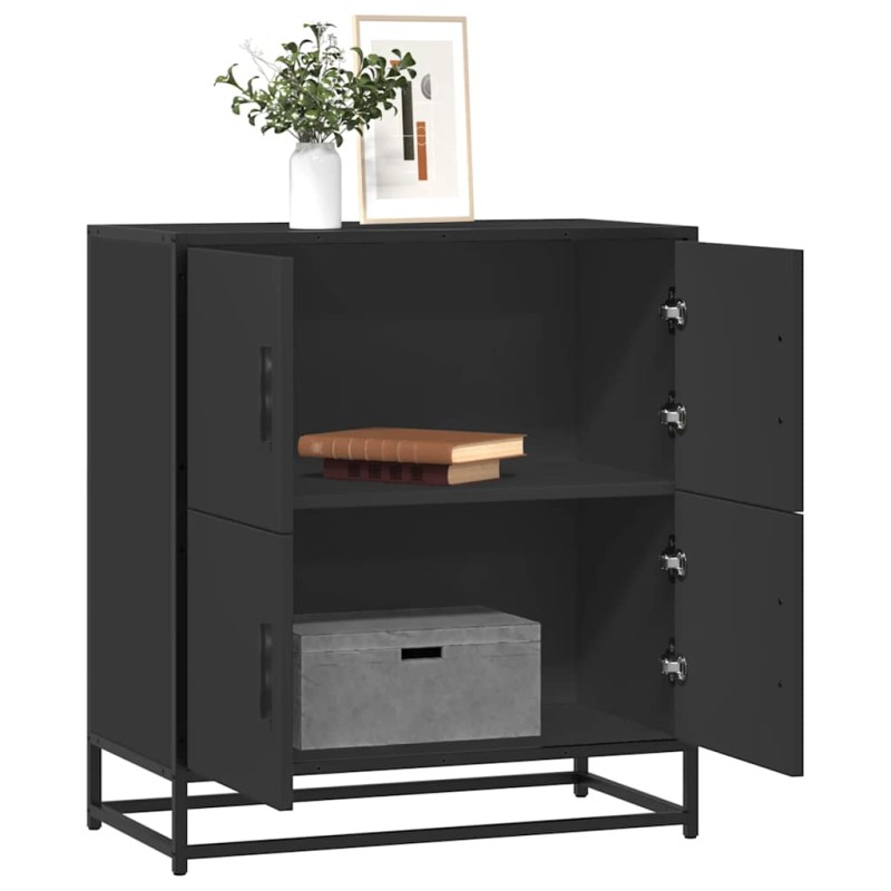 vidaXL Συρταριέρα Μαύρο 68x35x76 cm Κατασκευασμένο ξύλο
