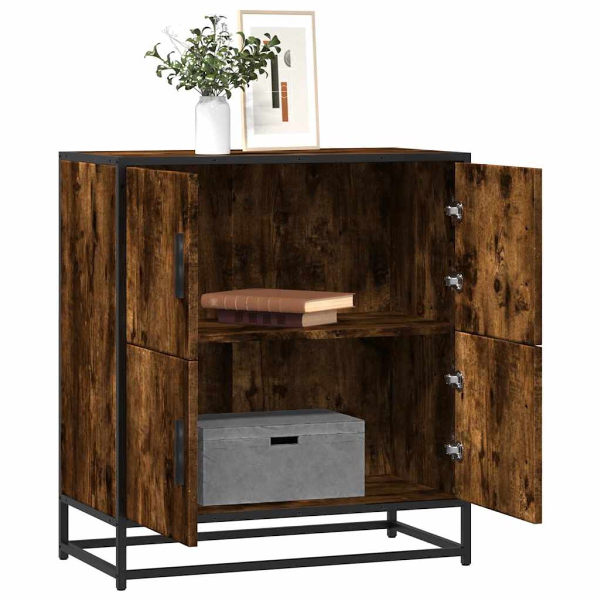vidaXL Ντουλάπι Καπνιστή Δρυς 68x35x76 εκ. από Επεξεργασμένο Ξύλο