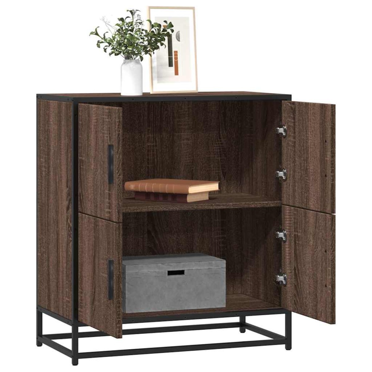 vidaXL Συρταριέρα καφέ δρυς 68x35x76 cm Κατασκευασμένο ξύλο