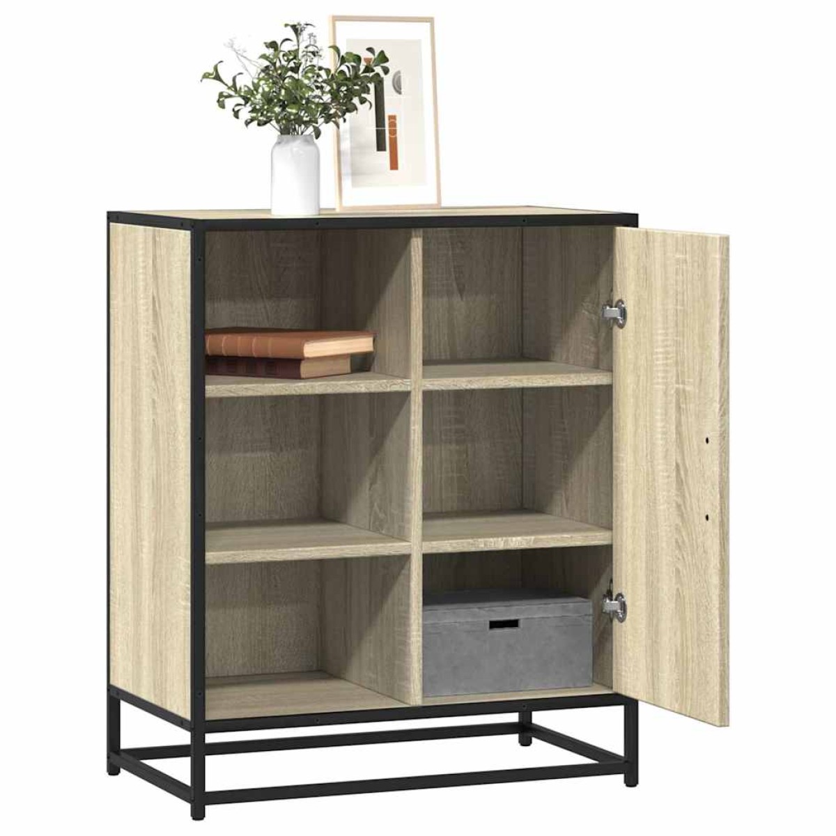 vidaXL Sideboard Sonoma Oak 62x35x76 cm Κατασκευασμένο ξύλο