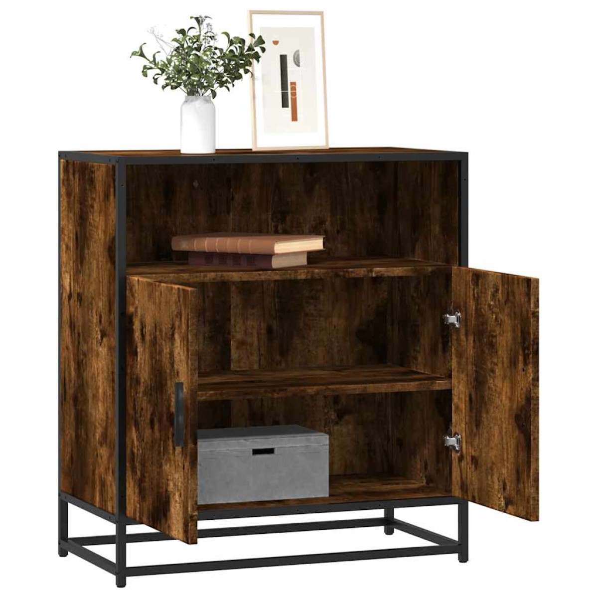 vidaXL Ντουλάπι Καπνιστή Δρυς 68x35x76 εκ. από Επεξεργασμένο Ξύλο