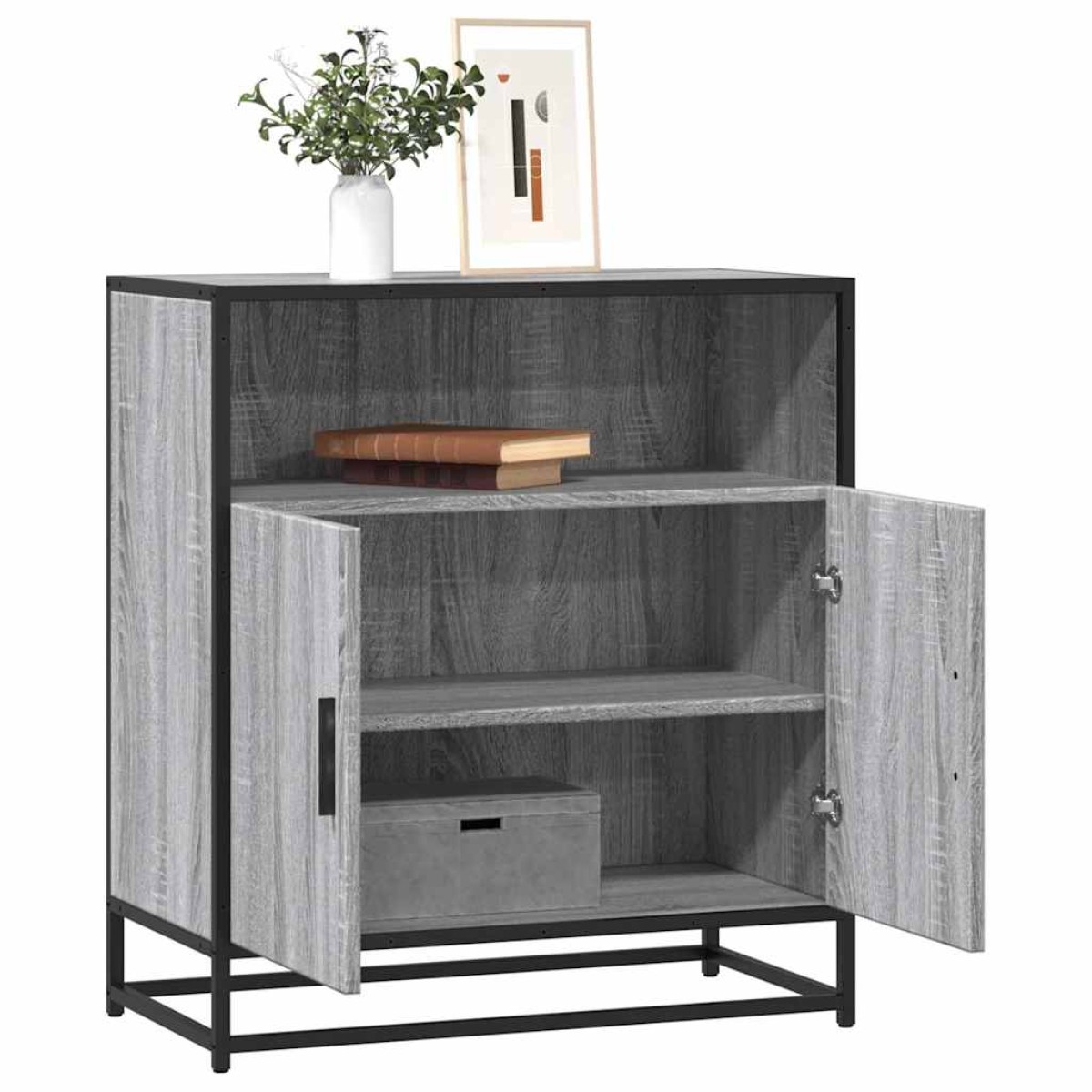vidaXL Συρταριέρα Γκρι Sonoma 68x35x76 cm Ξύλινο μηχανουργικό ξύλο