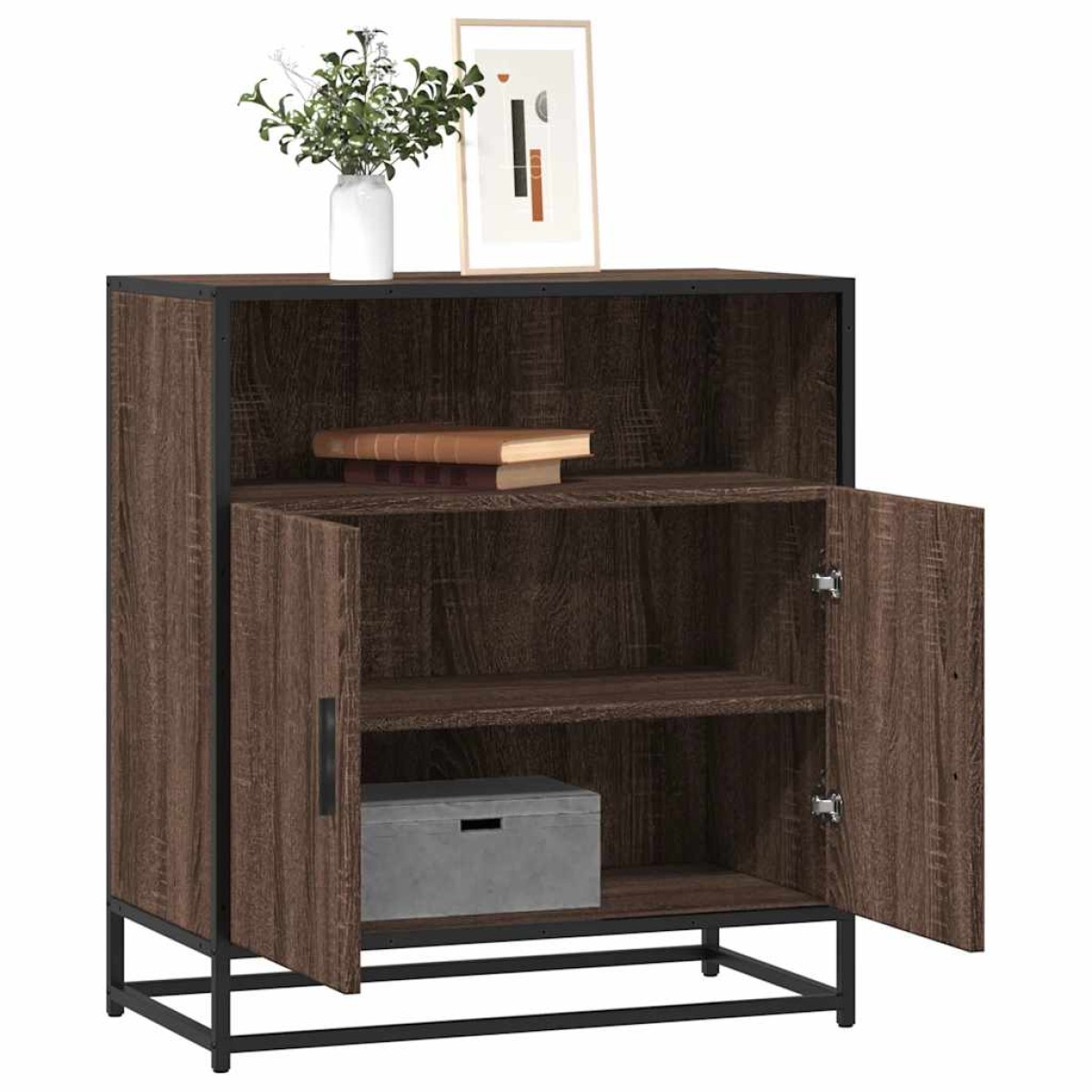 vidaXL Συρταριέρα καφέ δρυς 68x35x76 cm Κατασκευασμένο ξύλο
