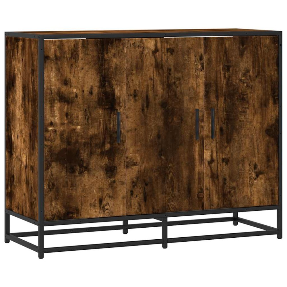 vidaXL Sideboard Καπνιστή δρυς 94x35x76 cm Κατασκευασμένο ξύλο