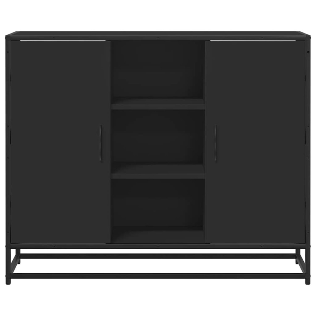 vidaXL Μπουφές Μαύρος 92x35x76 εκ. από Επεξεργασμένο Ξύλο