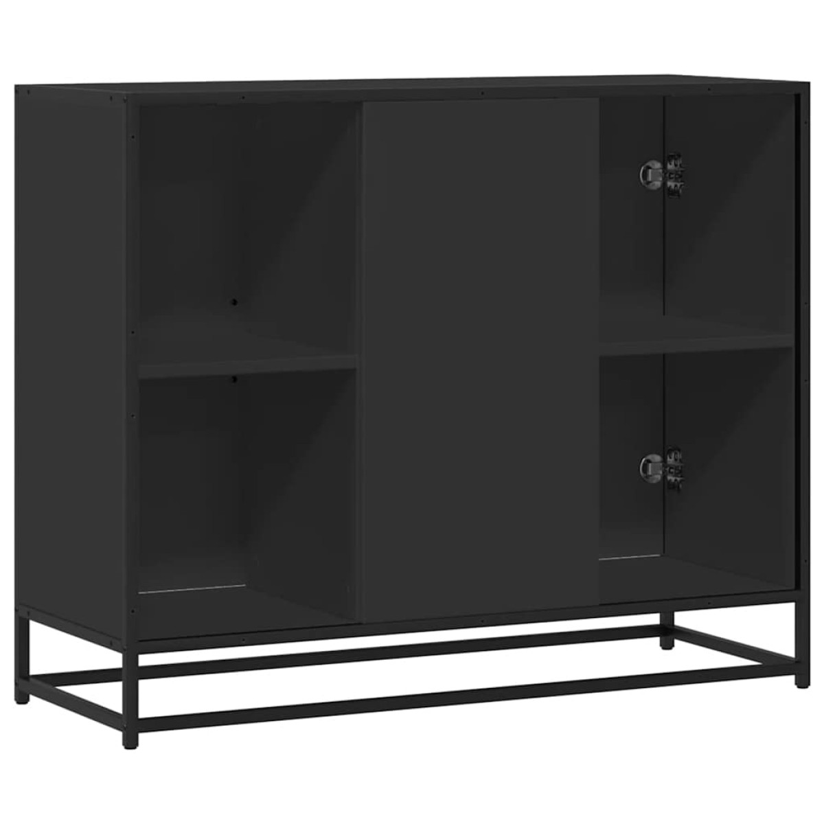 vidaXL Μπουφές Μαύρος 92x35x76 εκ. από Επεξεργασμένο Ξύλο
